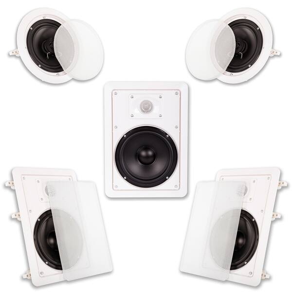 Shop Acoustic Audio Ht65 Flush Mount 5 Speaker Set With 6 5
