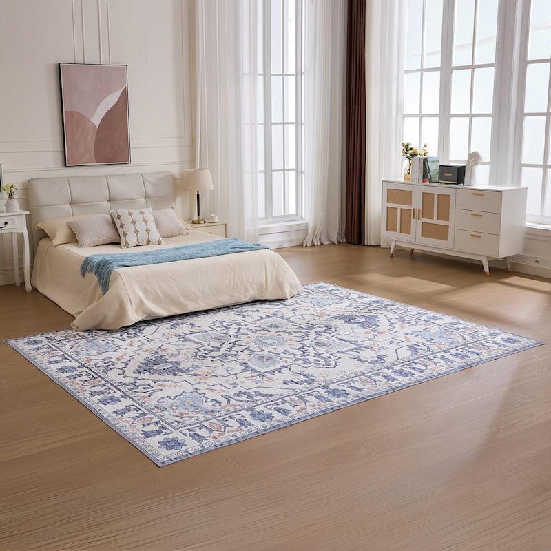Rossetta 9x12FT Nordic-Style Polyester Carpet, Easy-to-Maintain and Silent - 96''x120'' inch
