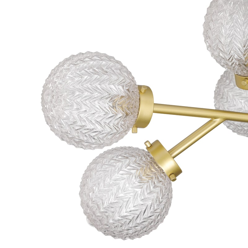 35 in. Mid-century Modern 9-light Dimmable Sputnik Gold Chandelier with UL Certified - 35 inches