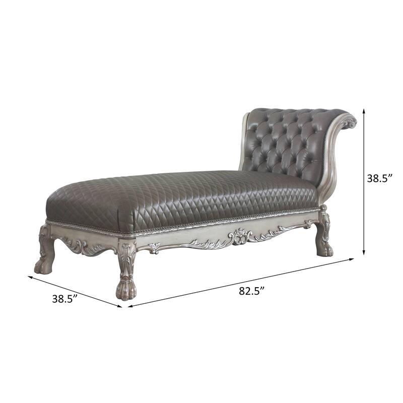 Adison Namibia and Vintage Bone White 1-Pillow Chaise