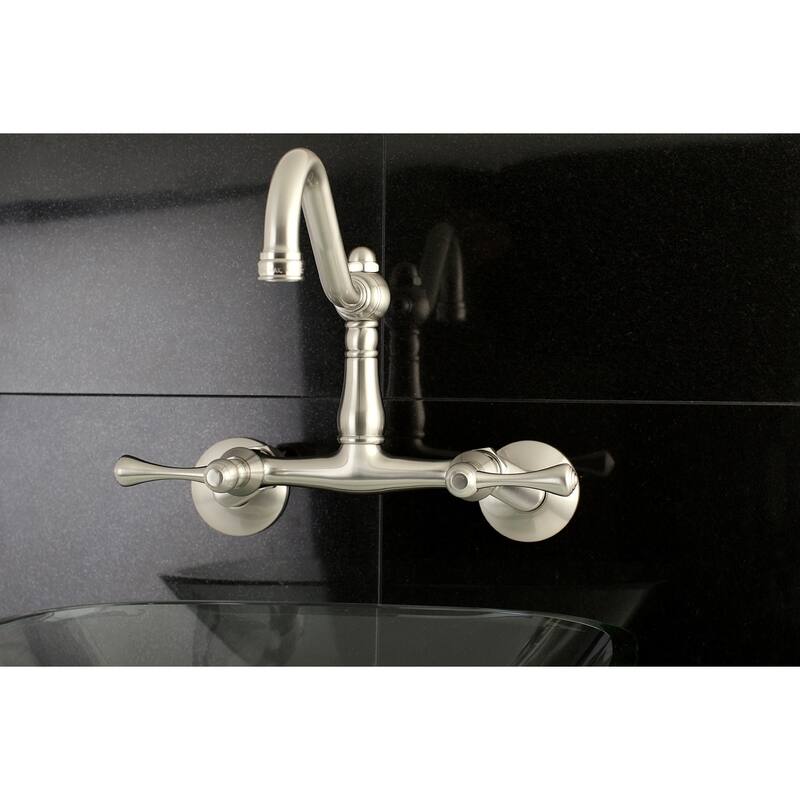 Vintage 6 in. Adjustable Center Wall Mount Kitchen Faucet