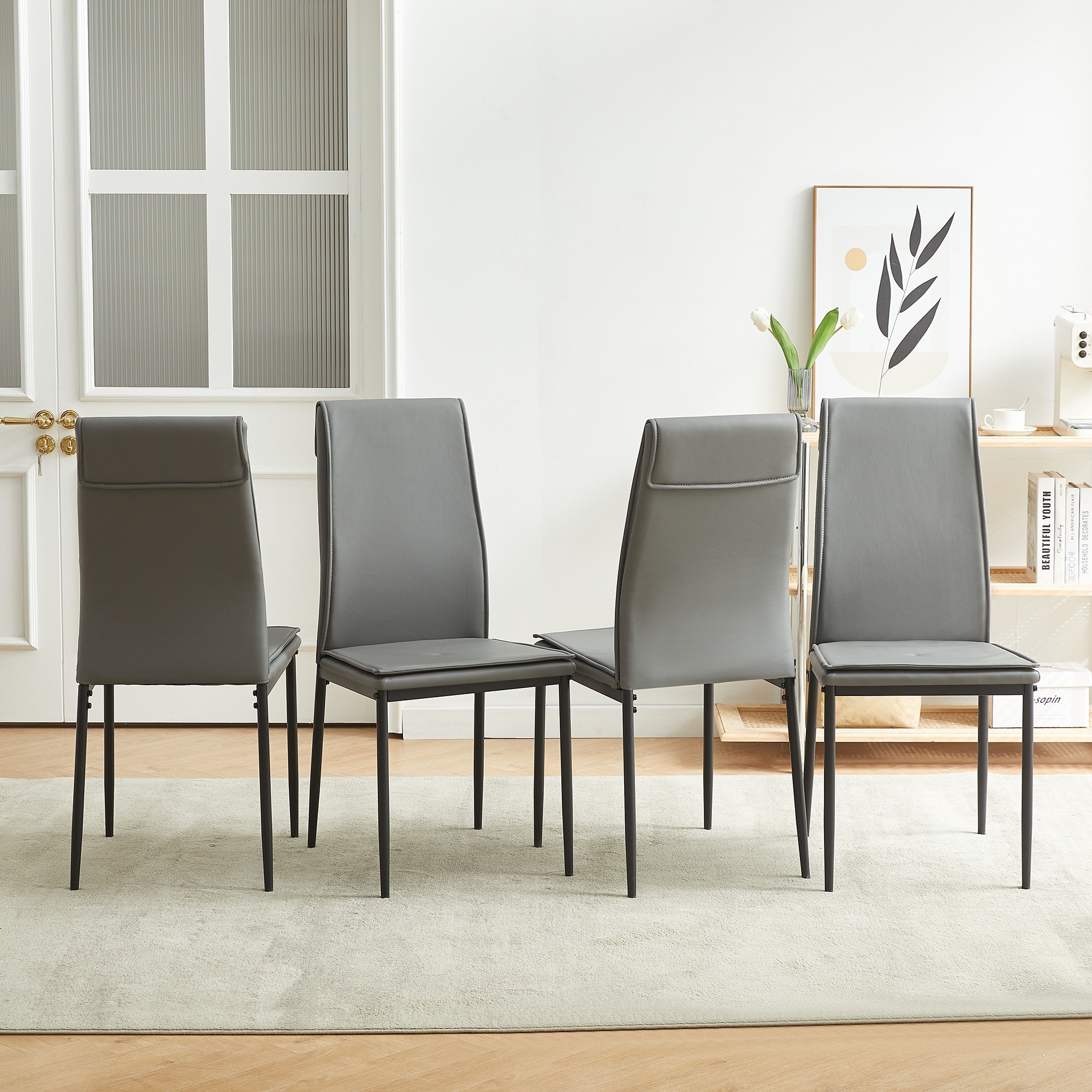 High back leather cheap dining room chairs