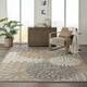 Nourison Aloha Floral Modern Indoor/Outdoor Area Rug - 7'10" x 10'6" - Cream/Grey