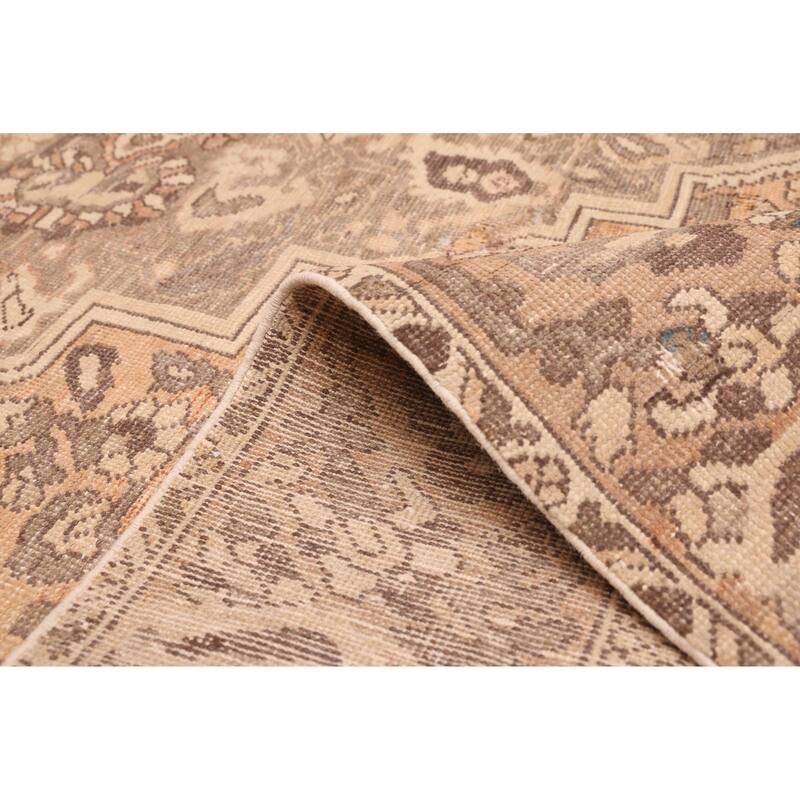 ECARPETGALLERY Hand-knotted Antalya Vintage Brown Wool Rug - 6'8 x 9'4