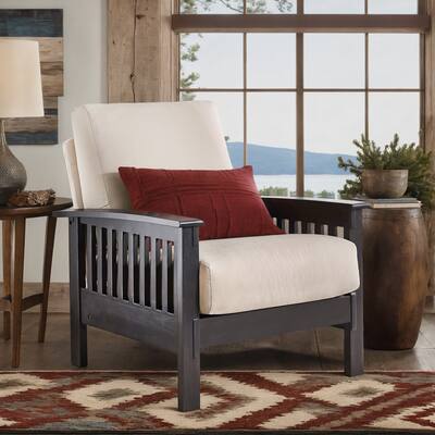 Sigulda Mission-Style Wood Accent Chair