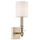 preview thumbnail 2 of 0, Lloyd 1 Light Aged Brass Wall Mount - 4.5'' W x 13.5'' H x 5.5'' D