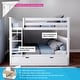 preview thumbnail 17 of 36, Max and Lily Full over Full Bunk Bed with Trundle Bed