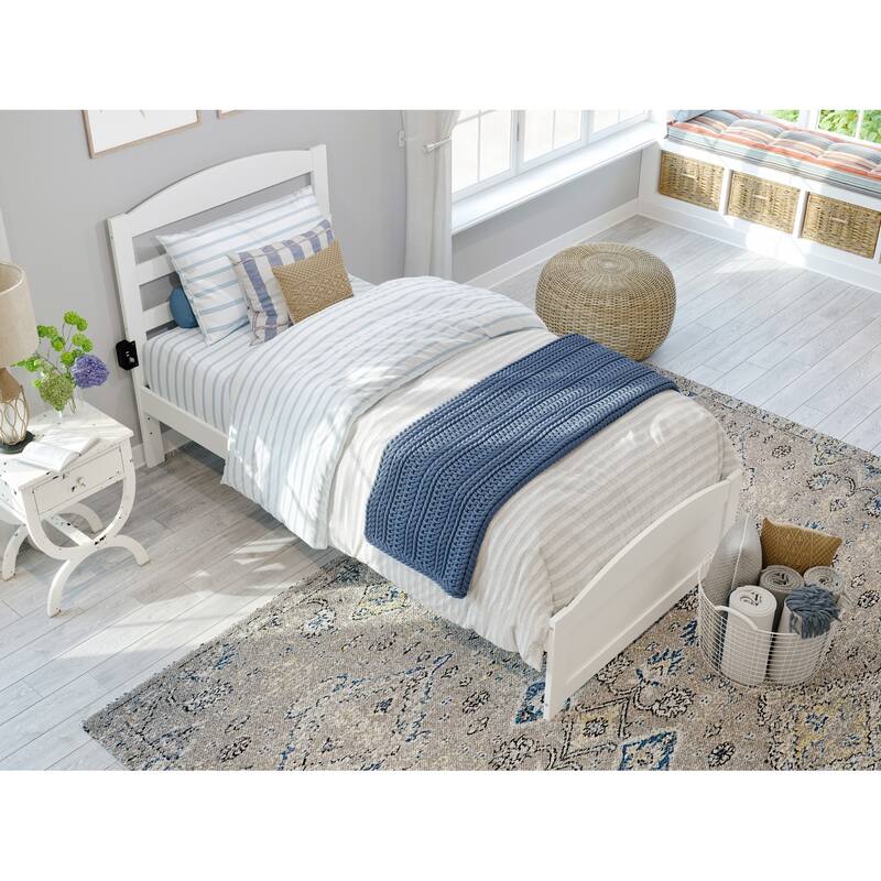 Warren Solid Wood Platform Bed with Footboard