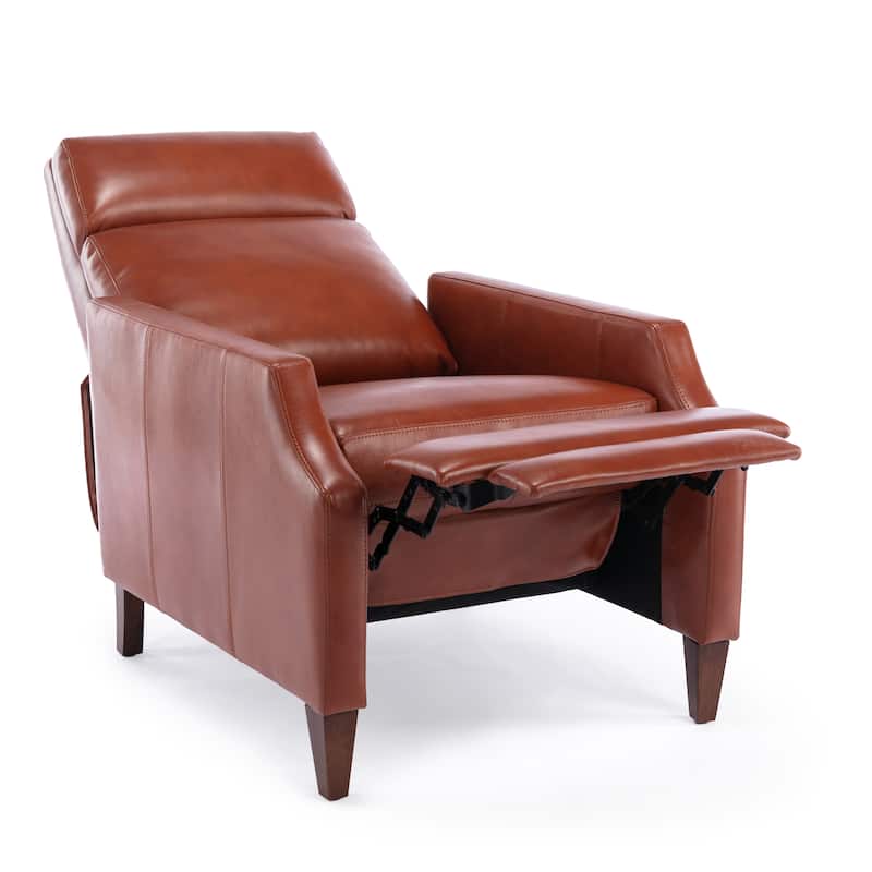 Brooklyn Faux Leather Push Back Recliner by Greyson Living - Caramel