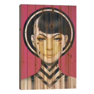 Yell Print On Wood by Giulio Rossi - Multi-Color