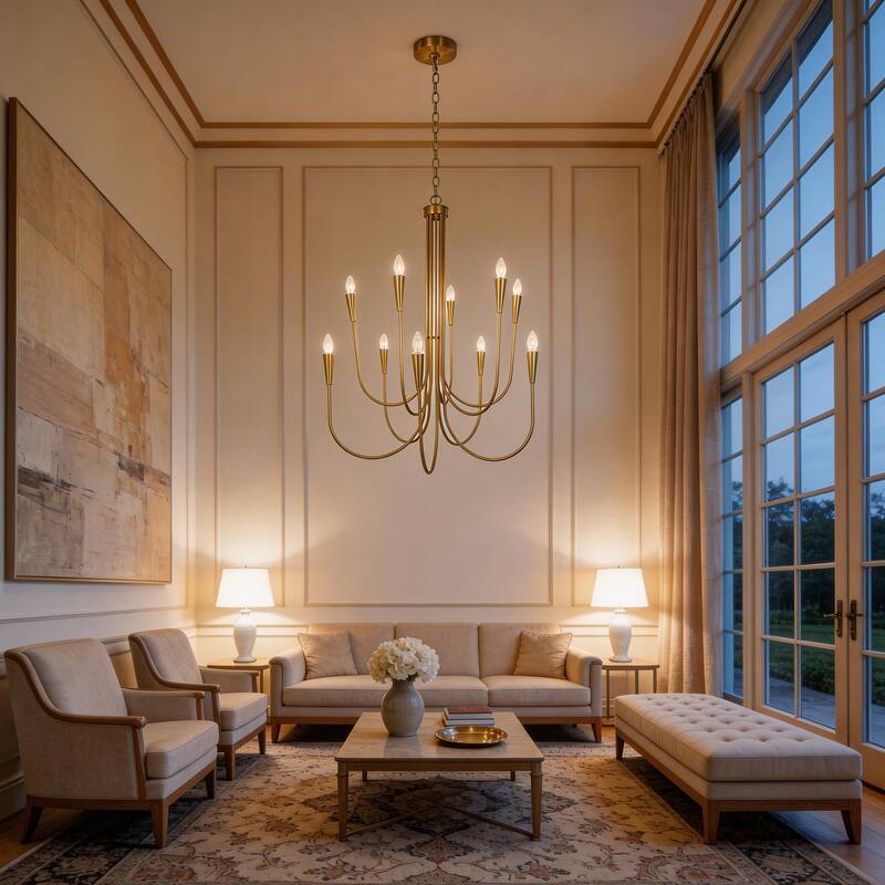 10 - Light Dimmable Classic / Traditional Chandelier