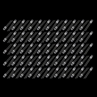 XYZOOM 5mm Weiße LEDs - 100 Stück Superhelle Dioden 3.0-3.2V 20mA
