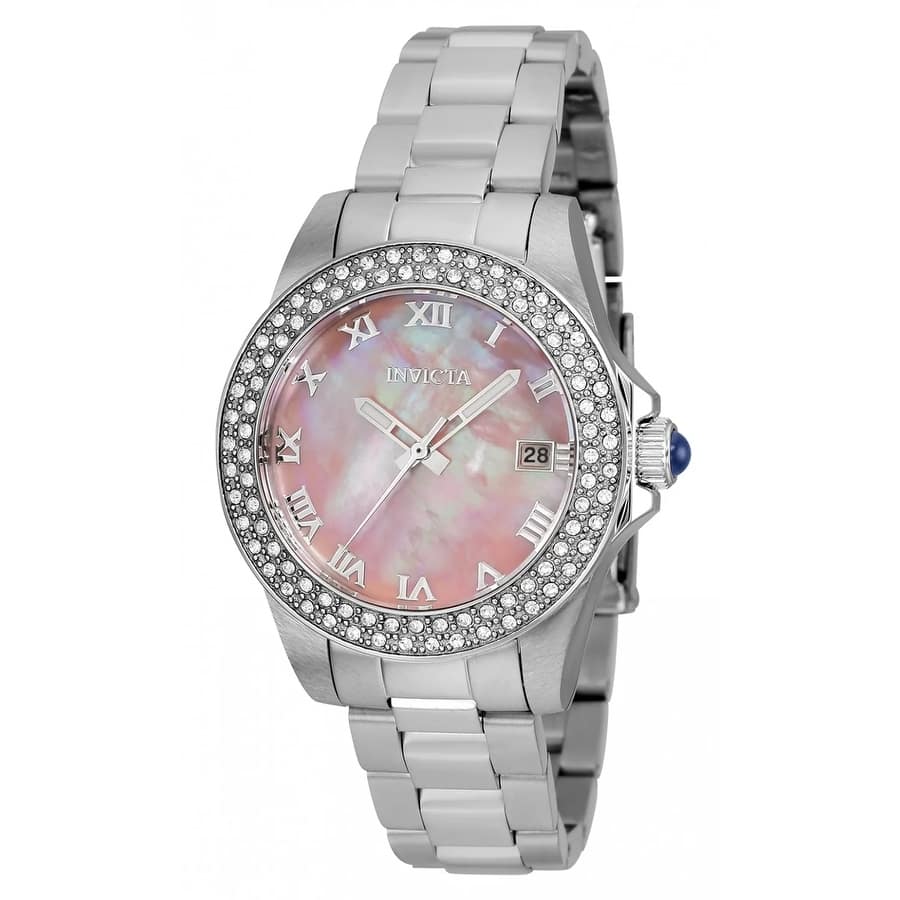 Invicta Women's 36070 Angel Quartz 3 Hand Pink Dial Watch