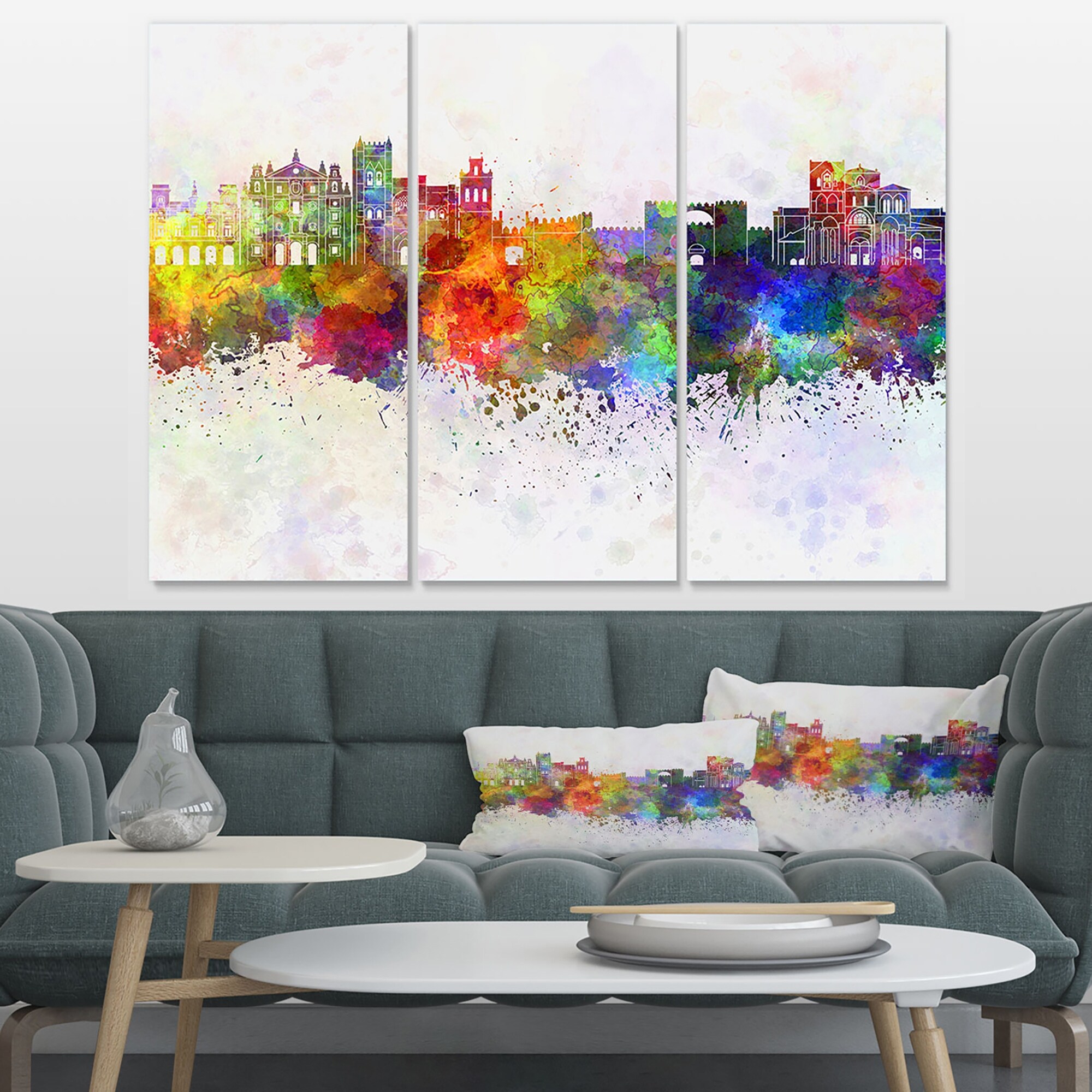 Designart "Avila Skyline" Cityscape Canvas Artwork Print