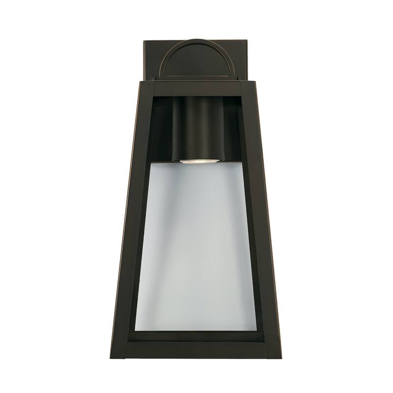 Leighton 16" Tall 1-light Minimal Light Pollution Outdoor Wall Lantern w/ Clear Glass