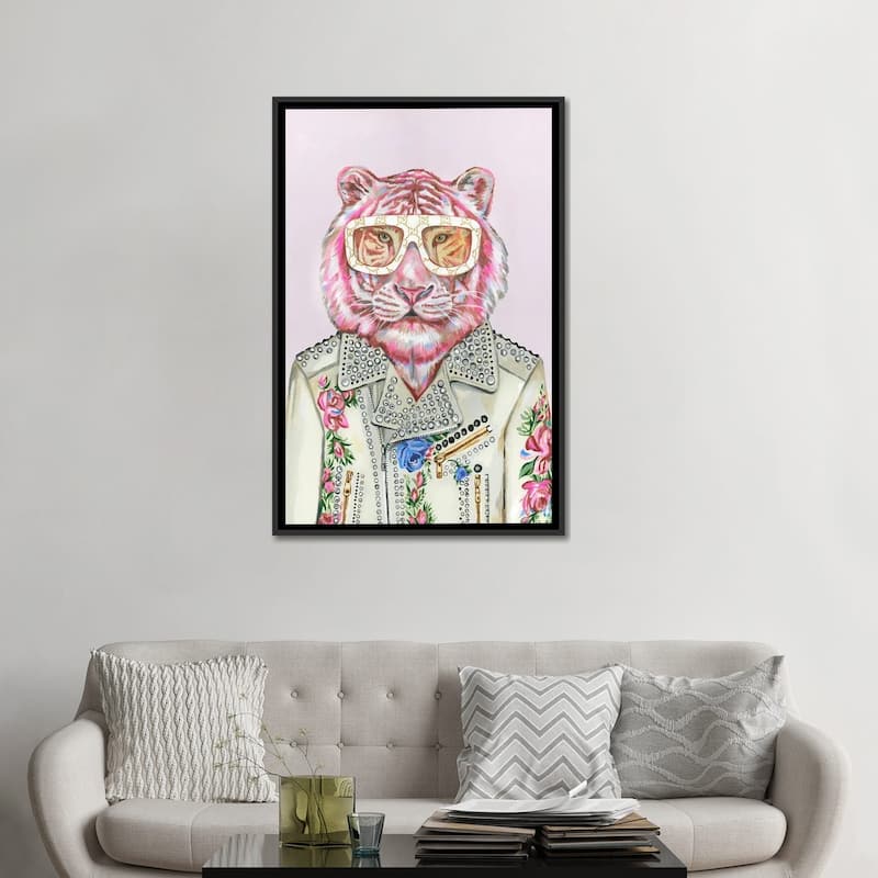 iCanvas "Gucci Pink Tiger" by Heather Perry Framed Canvas Print
