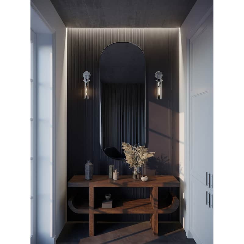 AFX HOUS0517MB Houston 17" Tall Wall Sconce with Clear Glass Shade