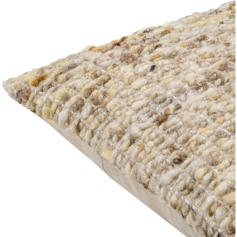 Lorett Hand Woven Wool Throw Pillow