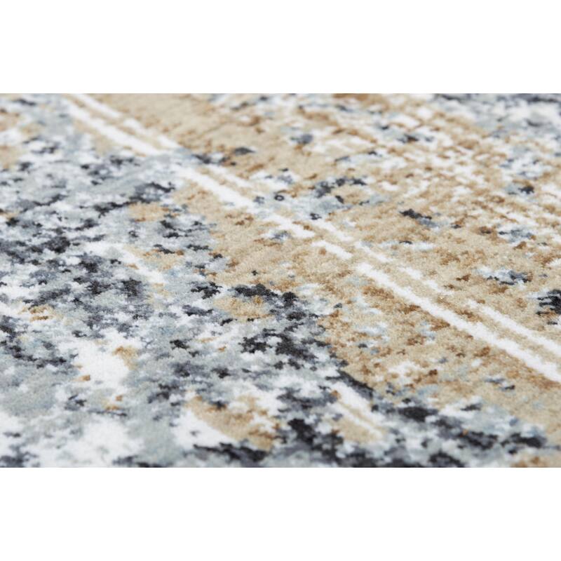 Alora Decor Elect Beige, Tan, Grey, and Ivory Abstract Rug