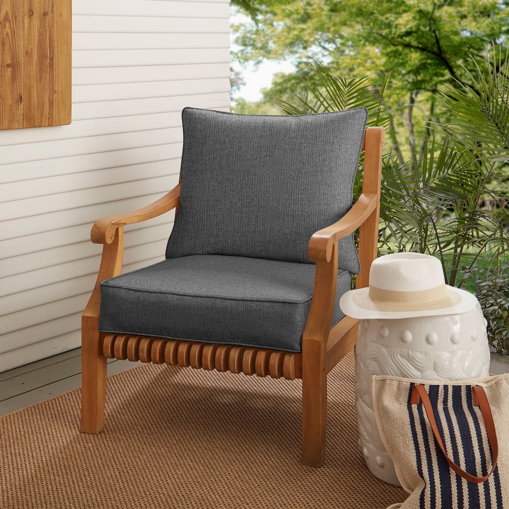 Sorra Home Sunbrella Outdoor Corded Deep Seating Pillow and Cushion Set