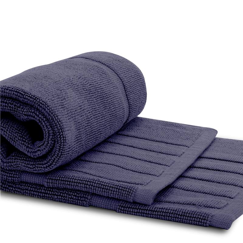 White Classic Luxury Cotton Bath Mat 22x34 Set of 2