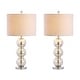 preview thumbnail 6 of 63, JONATHAN Y Ella 27" Glass Triple-Sphere LED Table Lamp, Mercury Silver/Chrome (Set of 2)
