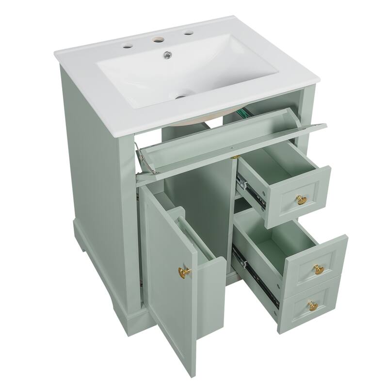 24" Bathroom Vanity with Sink for Small to Medium Bathrooms