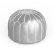 preview thumbnail 17 of 32, nuLOOM Handmade Moroccan Leather Ottoman Pouf