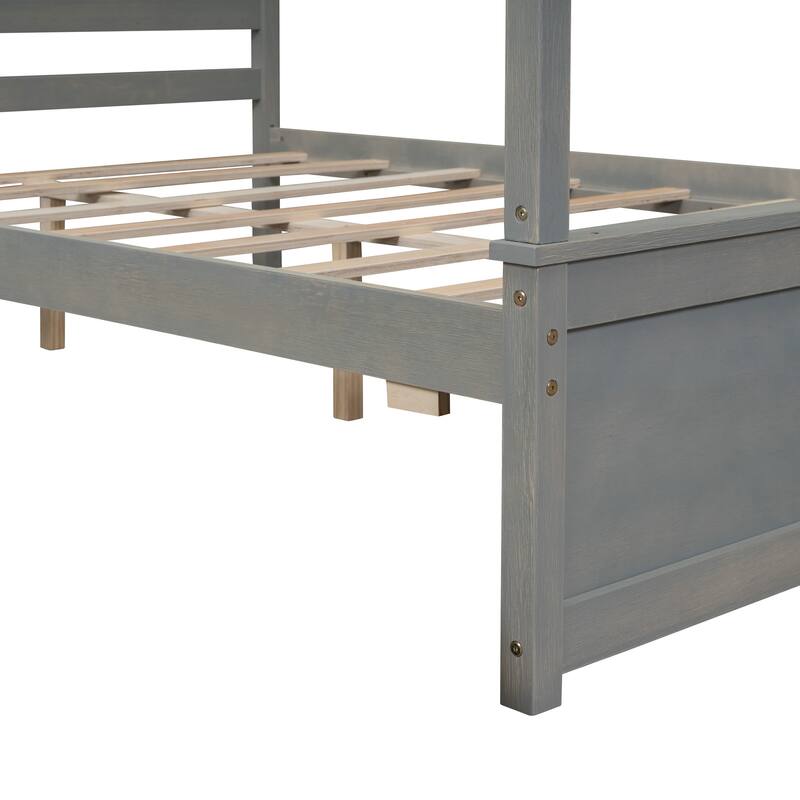 Full Size Canopy Platform bed with two Drawers