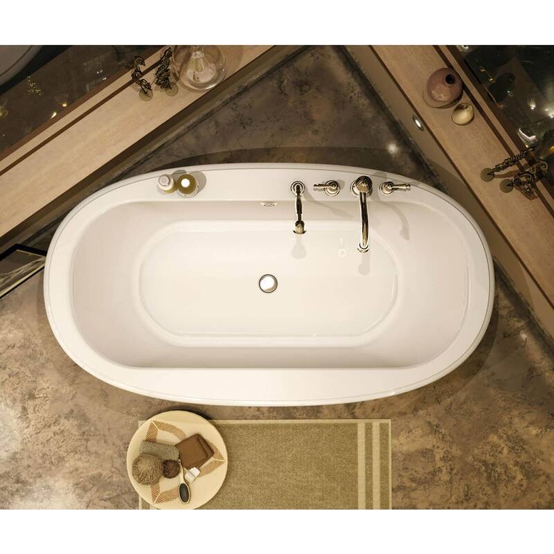 Maax 105744-000 Ella Sleek 66" Free Standing Acrylic Soaking Tub with
