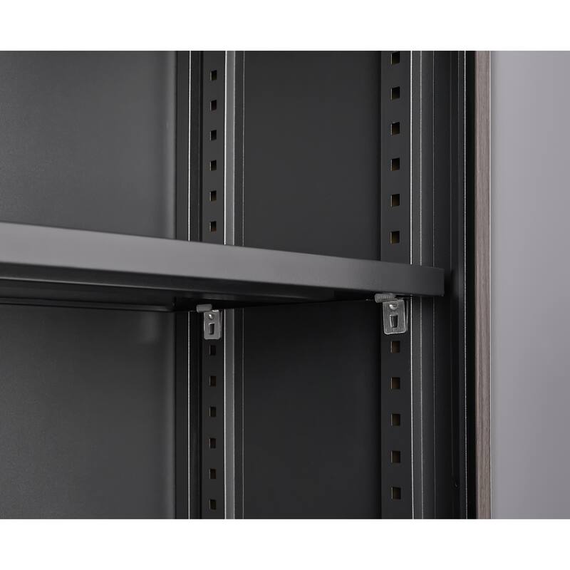 Metal Storage Cabinet with Locking Doors and Adjustable Shelf,