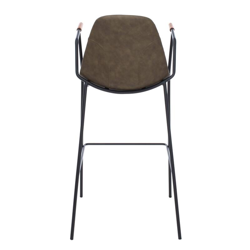 SAFAVIEH Coral Mid-Century Bar Stool - 25" W x 21.5" D x 39" H - 21Wx21Dx42H