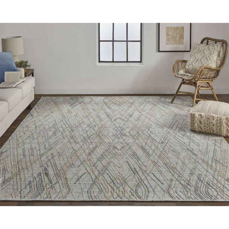 Grand Bazaar Huntley Hand Woven Abstract Modern Area Rug