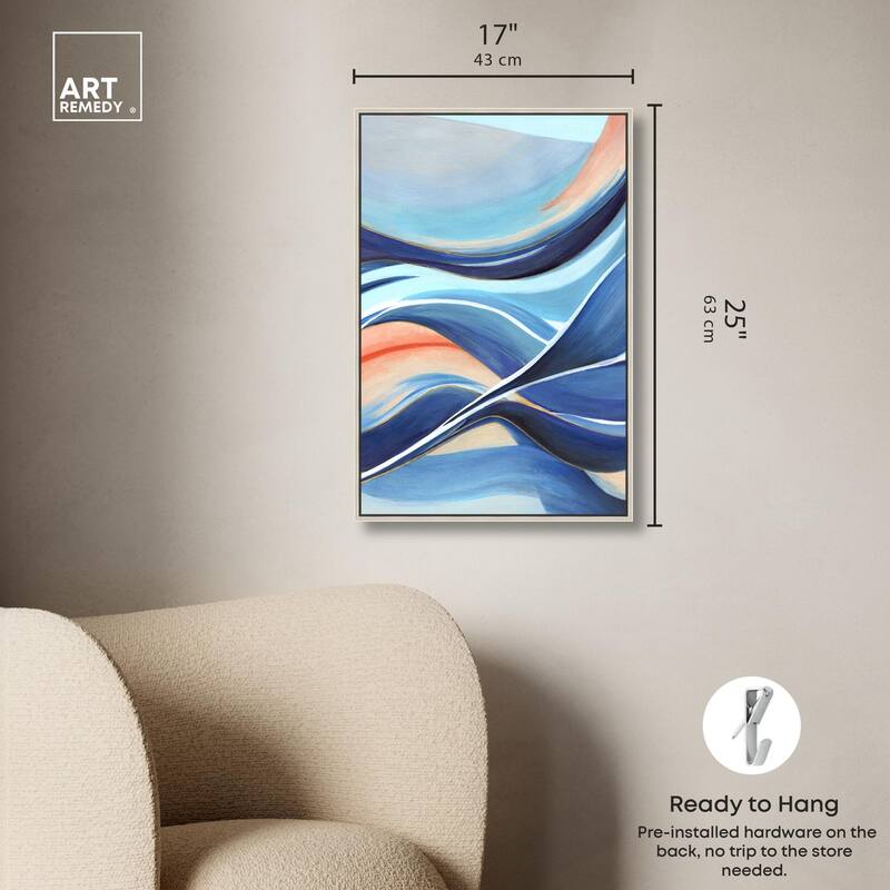 Glowing Blue II Canvas by Art Remedy