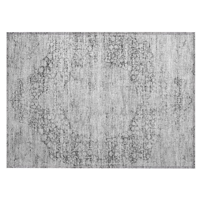 Machine Washable Indoor/ Outdoor Vintage Traditional Chantille Rug