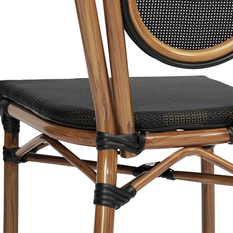 Stacking Bistro Chairs with Metal Frames