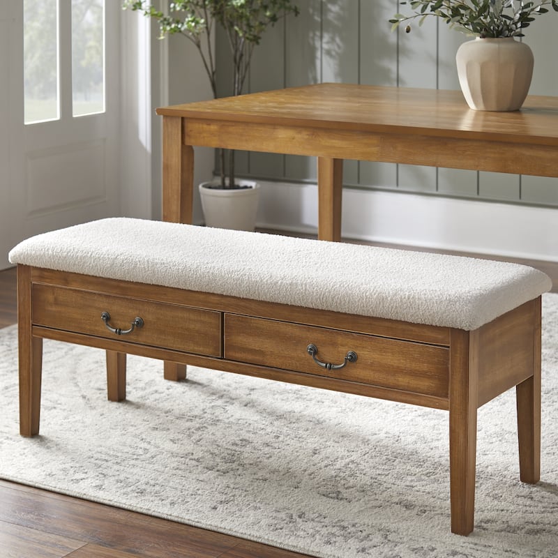 Lifestorey Palmer Solid Wood Bench with Storage