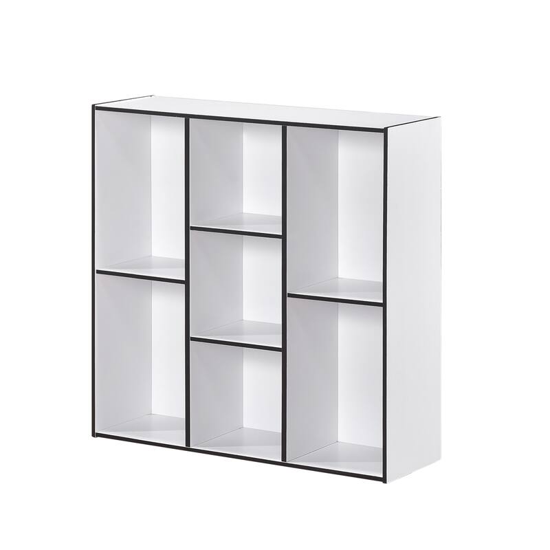 Haven Contemporary 7-Shelf Laminated Particle Board Bookcase