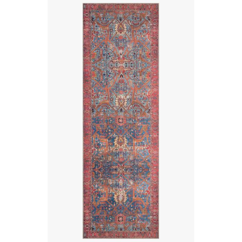 Alexander Home Tremezzina Printed Boho Iron-rod Distressed Rug - 2'6" x 7'6"
