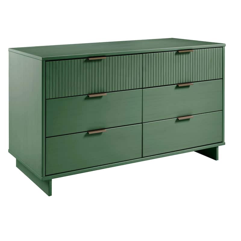 Manhattan Comfort 3-Piece Granville Modern Solid Wood Narrow Chest Dresser Nightstand Set.