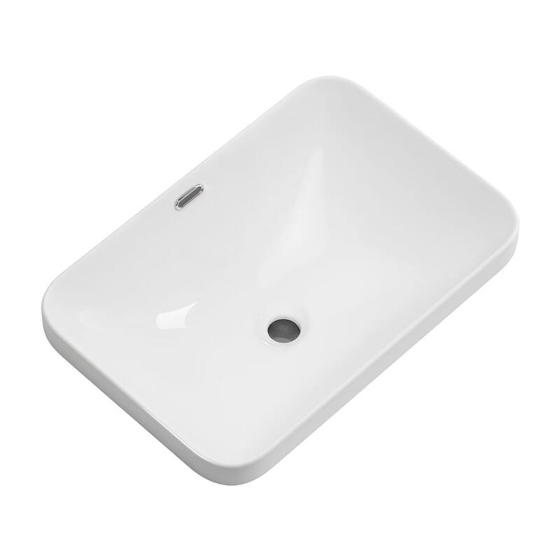 Ceramic Undermount Bathroom Sink White Porcelain Vessel Basin