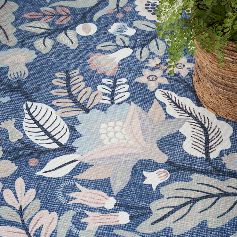 Nourison Washables Indoor Floral Area Rug