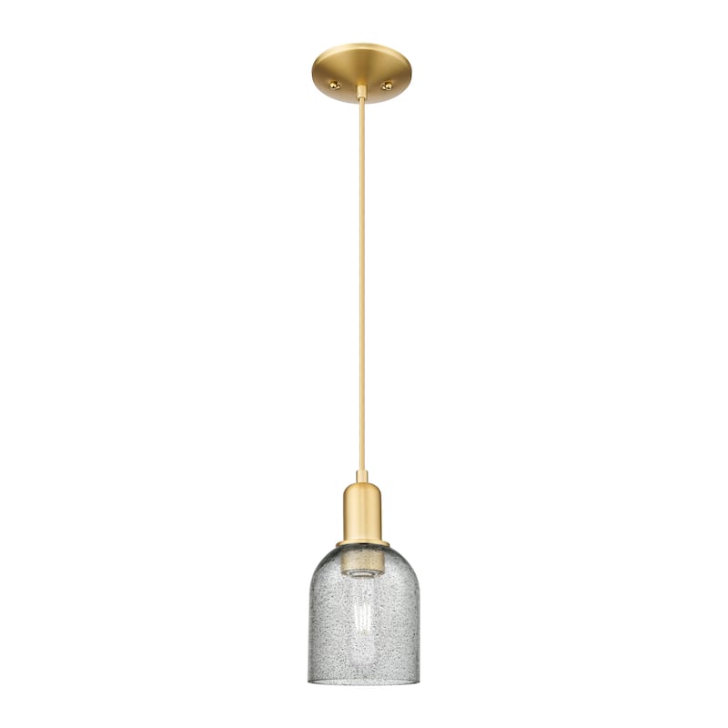 Innovations Lighting Endless Possibilities Arcadia - Caledonia - 1 Light 5" Cord Hung Mini Pendant - Charcoal/Satin Gold