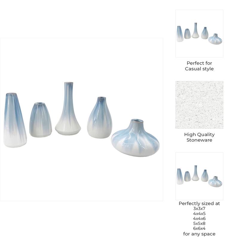 Modern Ceramic Coastal Inspired Vases with Sculptural Twisted Design