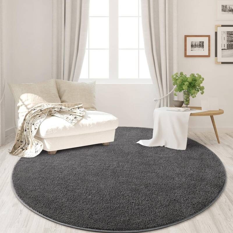 Area Rugs, Dark Grey Super Soft Comfy Thickened Memory-Foam Indoor Carpets