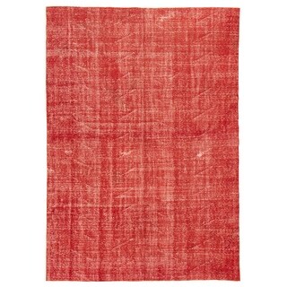 ECARPETGALLERY Hand-knotted Color Transition Red Wool Rug - 6'1 x 9'2 ...