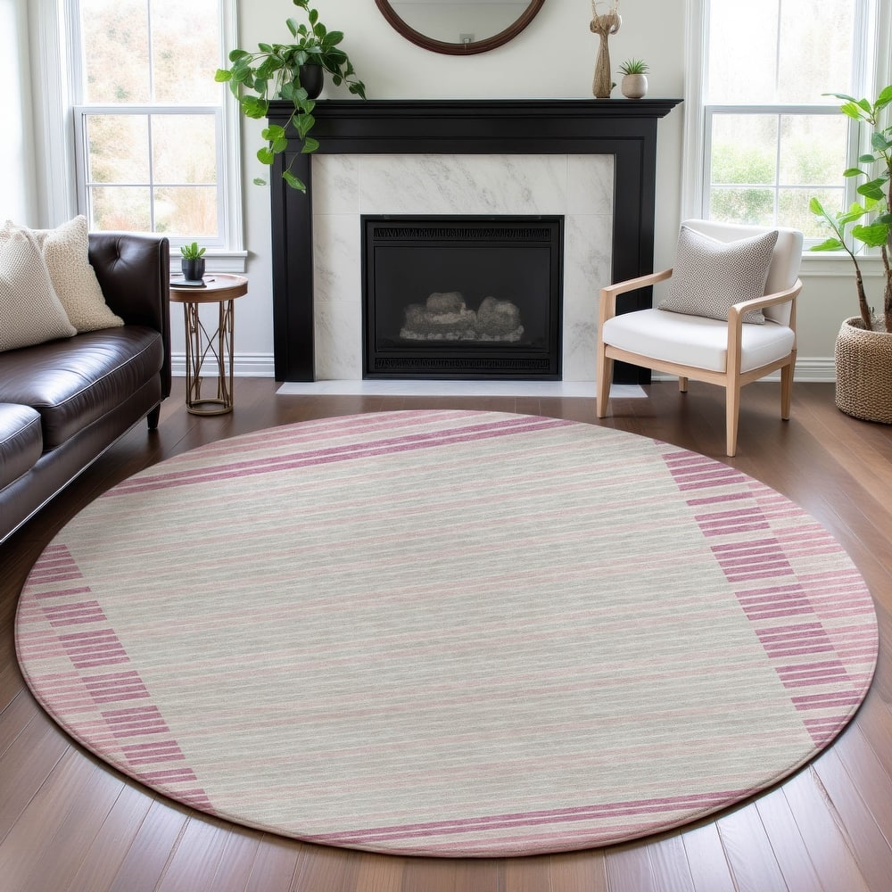 Premium Washable Super Soft Border Geo Mayfield Rug