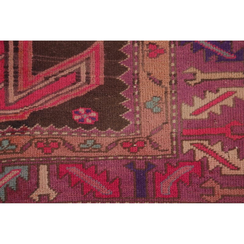 Over Dyed Meshkin Persian Vintage Runner Rug Handmade Wool Carpet - 4'5"x 10'11"