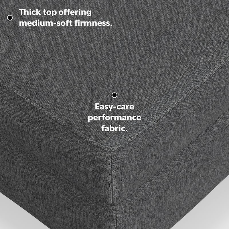WYNDENHALL Lana Ottoman in Tightly Woven Performance Fabric