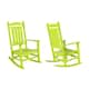 Laguna Traditional Weather-Resistant Rocking Chair (Set of 2) - Lime
